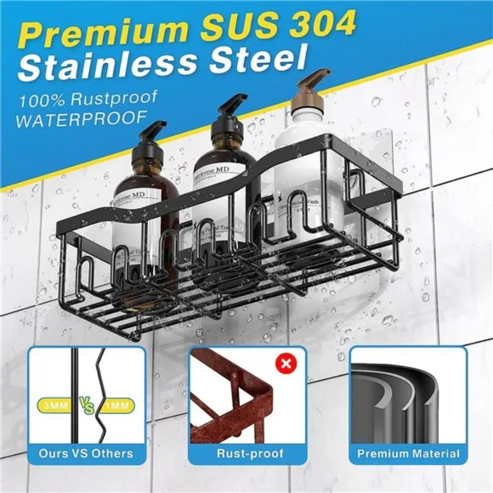 Shower Caddy 5 Pack Adhesive Shower Organizer for Bathroom Storage Home Decor